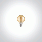 EL-F80-04W - Amber Glass E27 Filament LED Lamp 4W